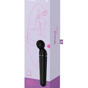 Вібромасажер Satisfyer Planet Wand-er Black/Rosegold, дуже потужний, бездротовий