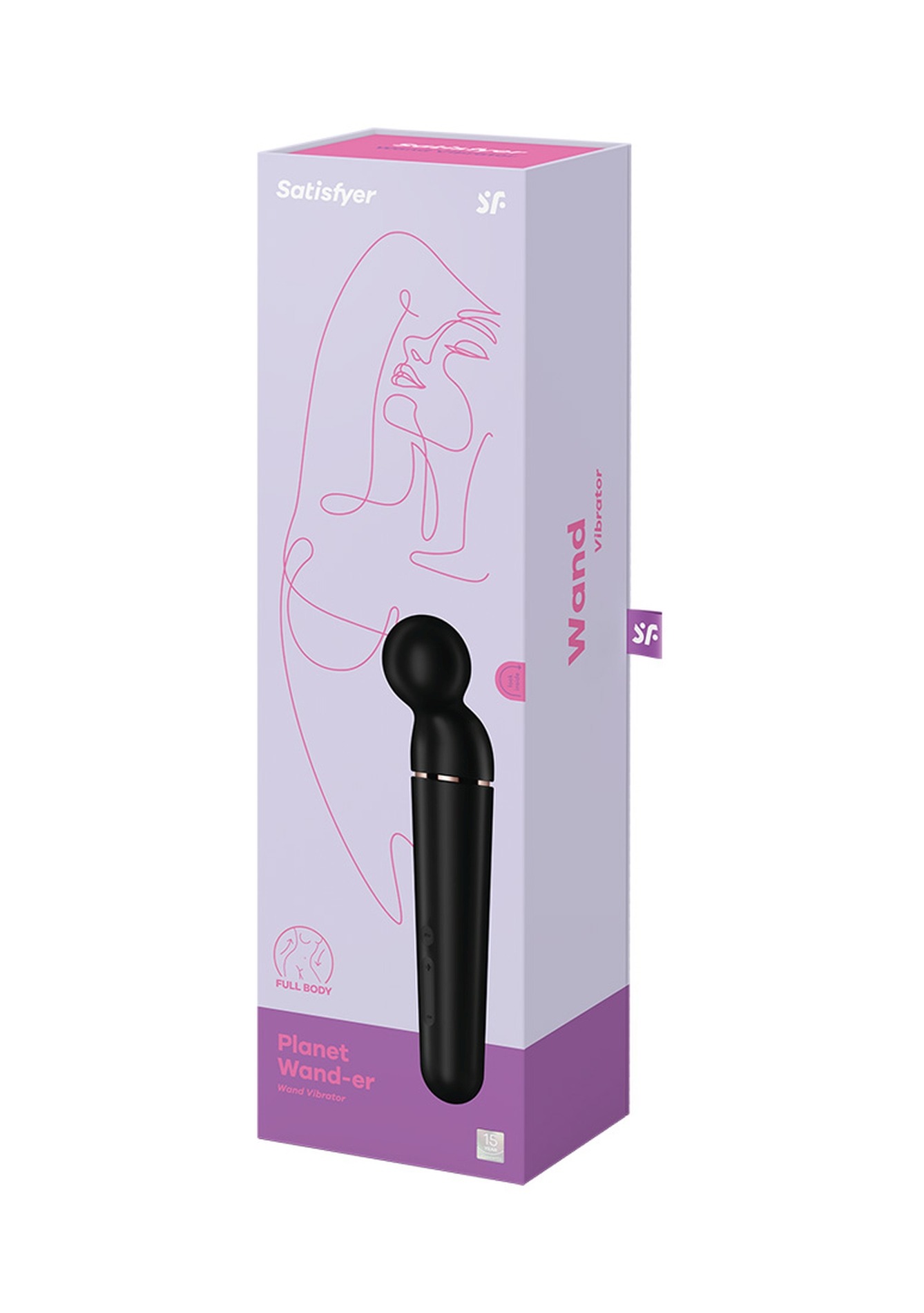 Вібромасажер Satisfyer Planet Wand-er Black/Rosegold, дуже потужний, бездротовий