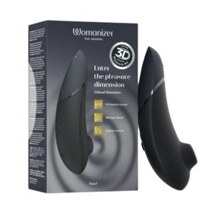 Вакуумний кліторальний стимулятор Womanizer Next Black, 3D Pleasure Air, 14 рівнів інтенсивності