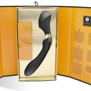 Вібромасажер Shunga Zoa Black, двосторонній