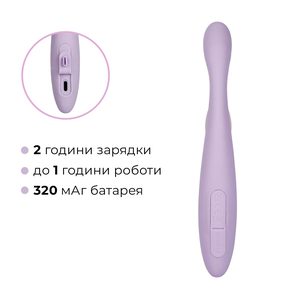 Тонкий кролик-вібратор Svakom Cici+ 2 Lilac, керування зі смартфона, підігрів до 38 °C