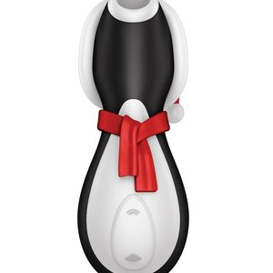 Вакуумний кліторальний стимулятор Satisfyer Penguin Holiday Edition, у шапочці та шарфі
