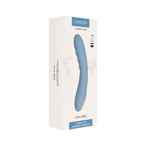 Смарт-вібратор з пульсацією Svakom Ava Neo Cornflower Blue, 15 режимів роботи, водонепроникний