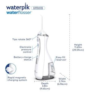 Іригатор Waterpik Cordless Advanced 2.0 Water Flosser White WP-580