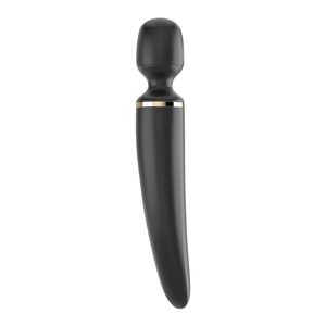 Вібромасажер Satisfyer Wand-er Woman (Black/Gold), водонепроникний, потужний, розмір XXL