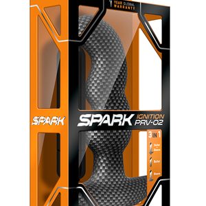 Анальна пробка з вібрацією 3-в-1 Blush Spark Ignition PRV-02 у кольорі ,,карбон,,