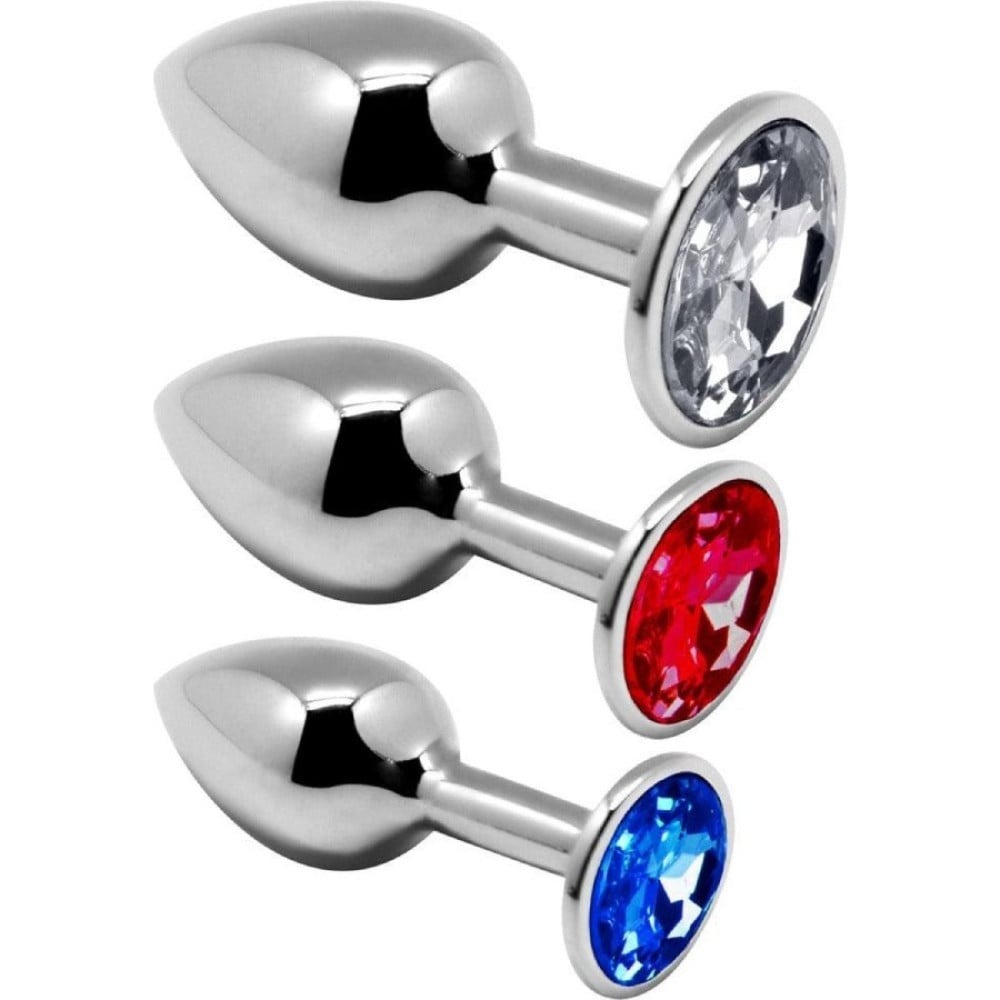 Набір металевих анальних пробок Alive Metal Plug Kit, діаметр 3,2 см / 3,5 см / 4,1 см