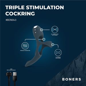 Ерекційне кільце Boners Triple Cockring
