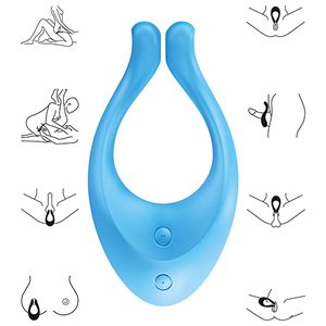 Вібратор для пар Satisfyer Endless Love Blue, 3 незалежні мотори, багатофункціональний