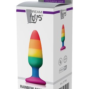 Райдужна анальна пробка COLOURFUL LOVE RAINBOW ANAL PLUG MEDIUM