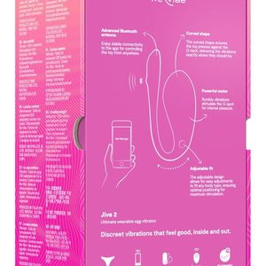 Смарт-віброяйце We-Vibe Jive 2 Electric Pink, пульт ДК, до 4 годин роботи