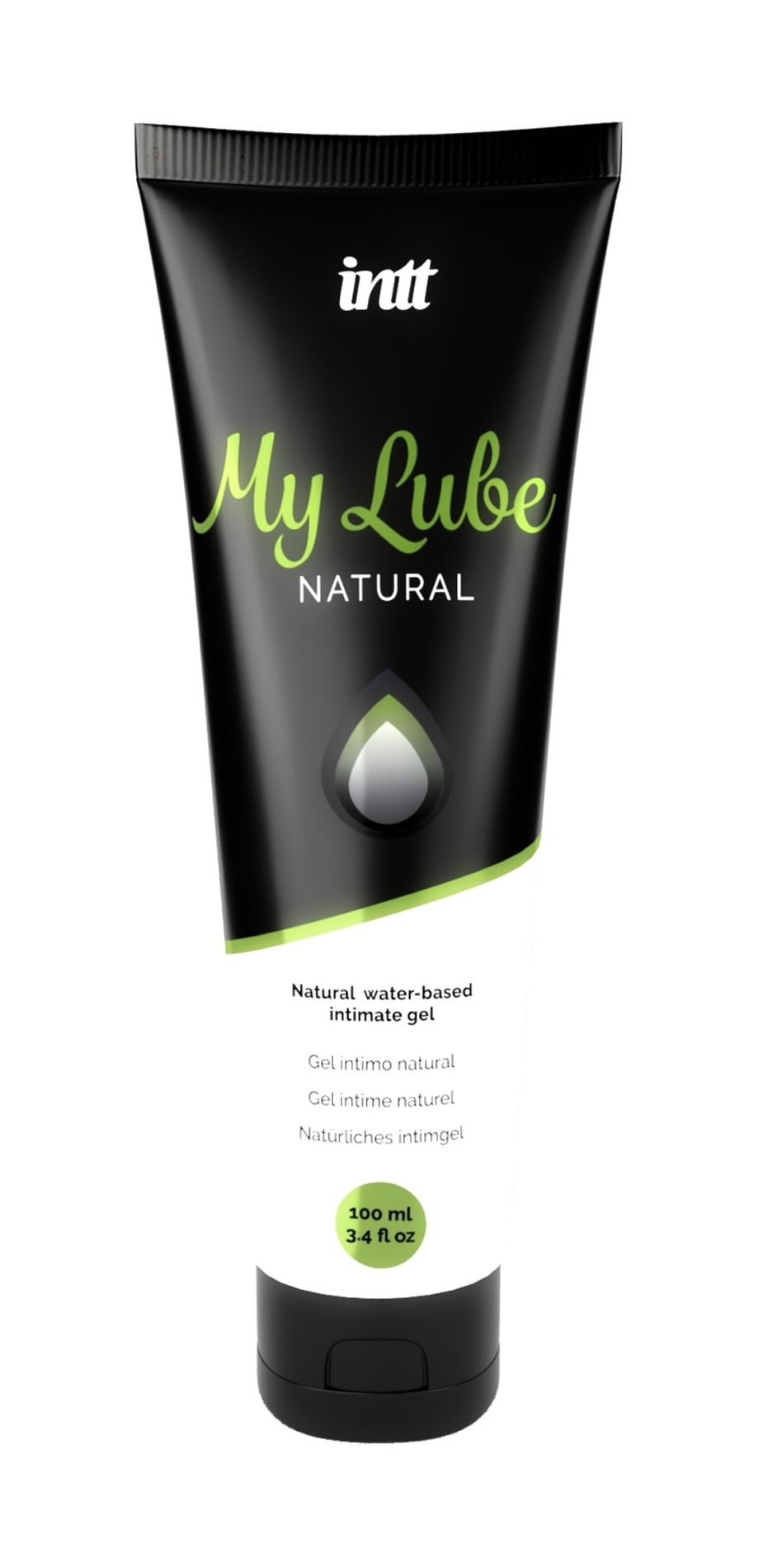 Лубрикант на водній основі Intt My Lube Natural, 100 мл, натуральний склад, без запаху, нелипкий