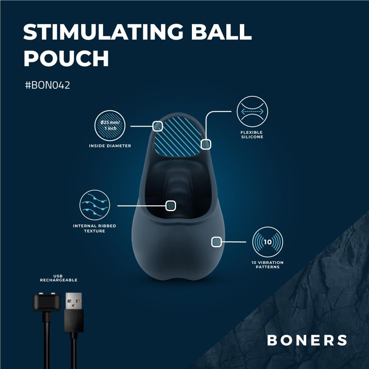 Ерекційне кільце Boners Stimulating Ball Pouch