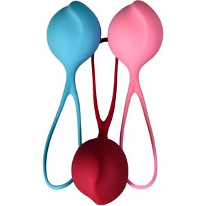 Вагінальні кульки Satisfyer Strengthening Balls (3шт), діаметр 3,8 см, маса 62-82-98г, монолітні