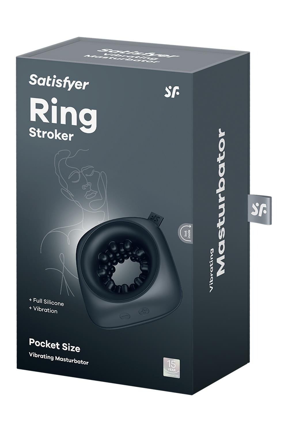 Мастурбатор Satisfyer Ring Stroker, 12 режимів вібрації, універсальний, компактний