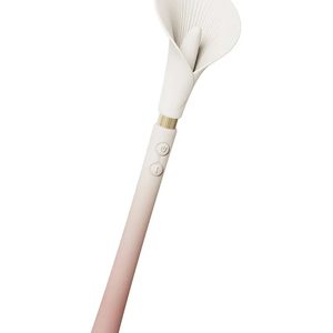 Розкішний вібромасажер Zalo – Calla Blossom Pink, двосторонній, 2 мотори