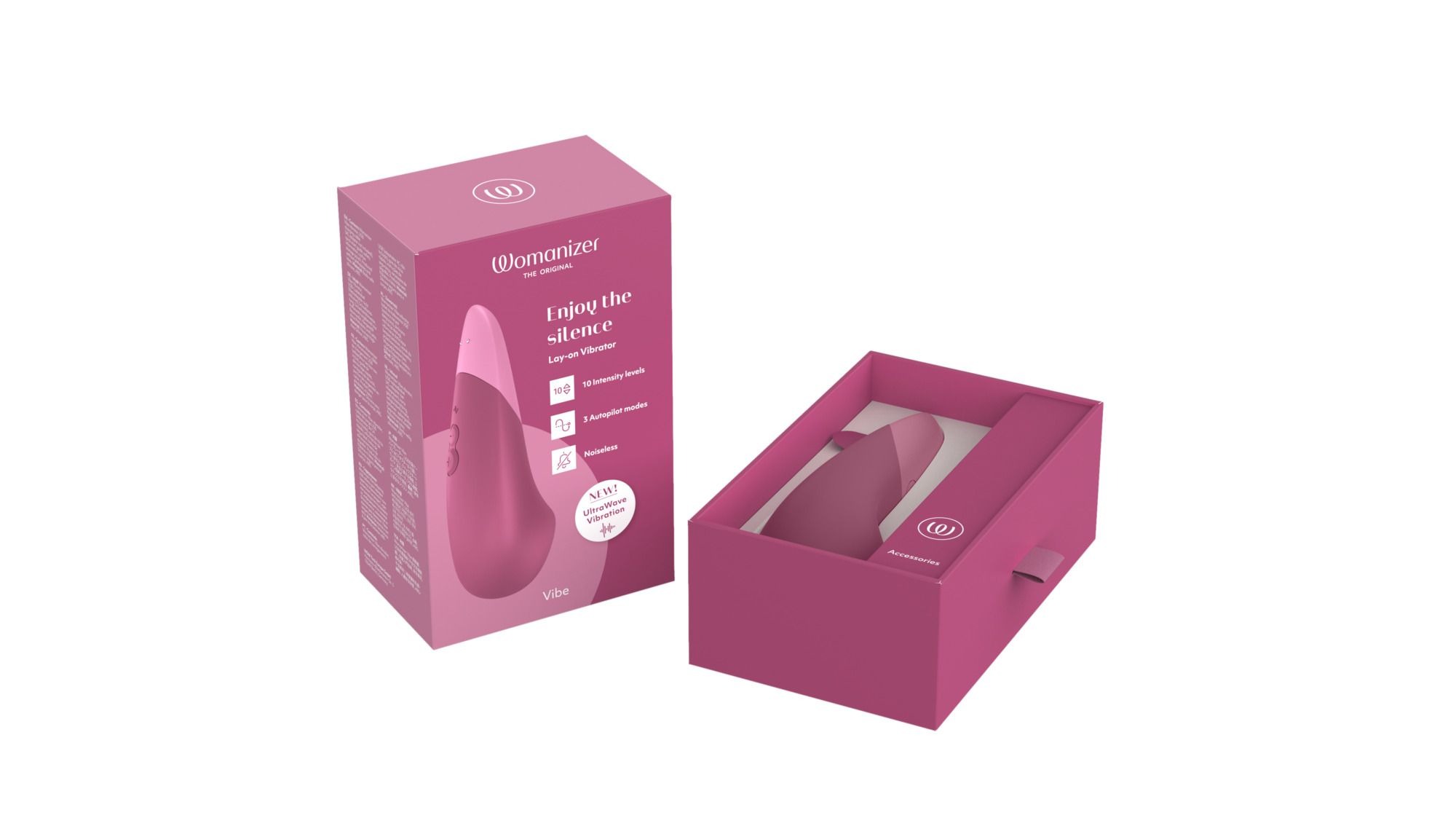 Мінівібратор Womanizer Vibe Dusky Pink, 3 авторежими + 10 рівнів інтенсивності