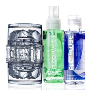 Мастурбатор Fleshlight Quickshot Vantage Value Pack: змазка і засіб для чищення