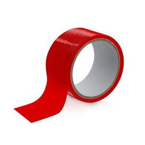 Скотч для бондажу Fetish Tentation Red (15 м), не липне до шкіри й волосків, лише сам до себе