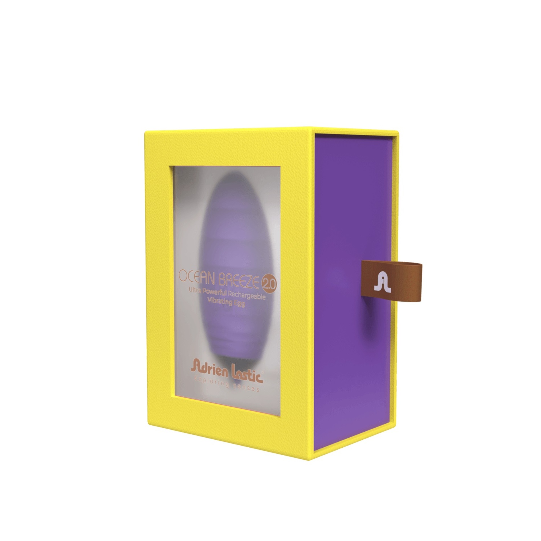 Віброяйце Adrien Lastic Ocean Breeze 2.0 Purple, пульт ДК, дуже потужний мотор, 10 віброрежимів