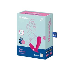 Смарт-вібратор у трусики Satisfyer Top Secret Pink вагінально-кліторальний, 2 мотори
