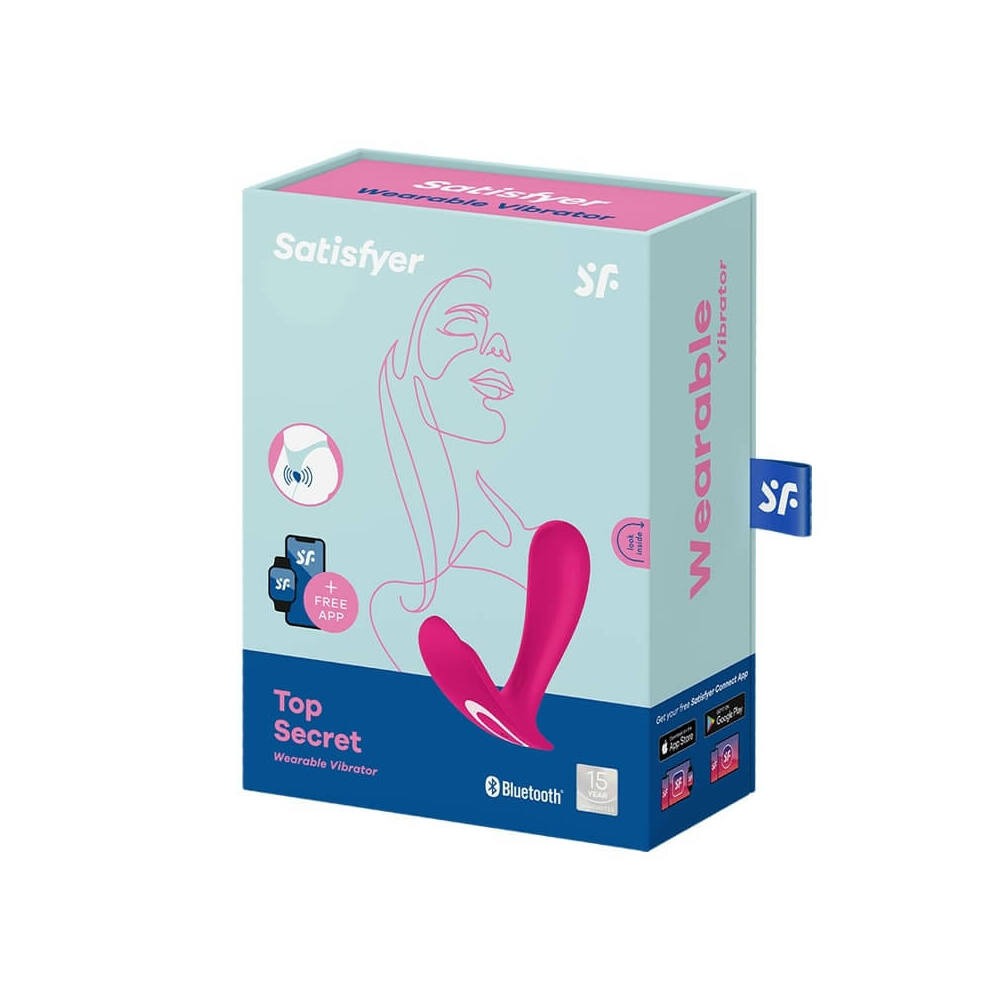 Смарт-вібратор у трусики Satisfyer Top Secret Pink вагінально-кліторальний, 2 мотори