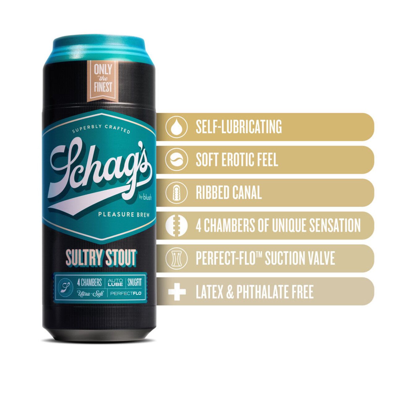 Мастурбатор – банка пива Blush Schag's – Sultry Stout Masturbator – Frosted, самозмащуваний, вакуум