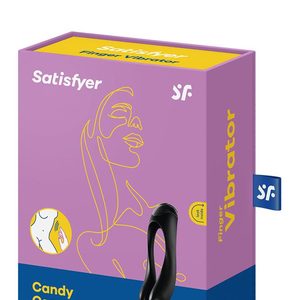 Вібратор на палець Satisfyer Candy Cane Black