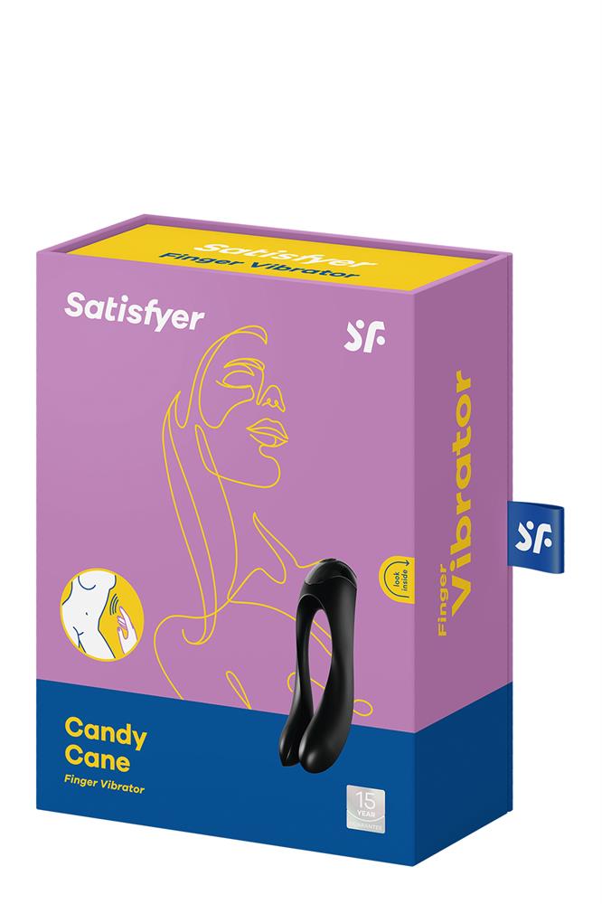 Вібратор на палець Satisfyer Candy Cane Black