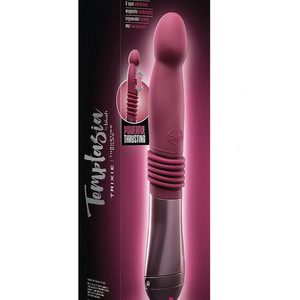 Пульсатор для точки G Blush Temptasia – Trixie Thrusting Dildo – Wine Red, 3 швидкості