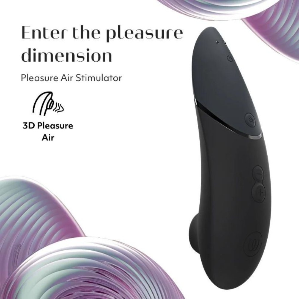 Вакуумний кліторальний стимулятор Womanizer Next Black, 3D Pleasure Air, 14 рівнів інтенсивності