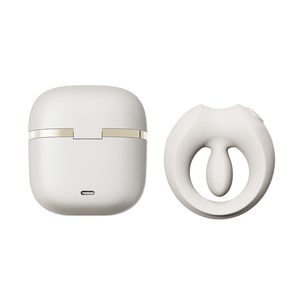Ерекційне смарт-віброкільце Zalo Apis Ivory White, до 4 годин роботи, зарядний кейс