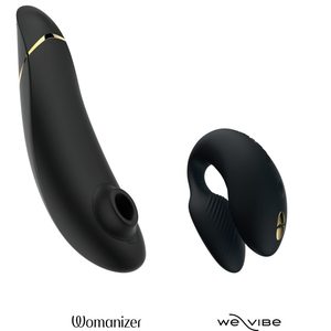 Преміальний подарунковий набір Golden Moments: Womanizer Premium та We-Vibe Chorus Black