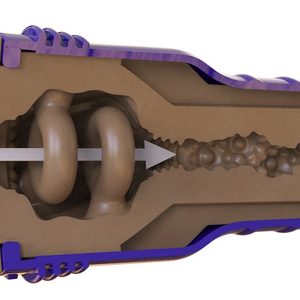 Мастурбатор-попка Fleshlight Boost Blast Female Medium Dark Flesh, плаваючі кільця Turbo Tech
