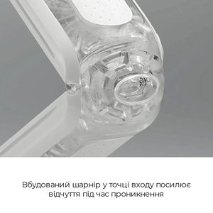 Мастурбатор Tenga Flip Zero White, змінна інтенсивність стимуляції, розкладний