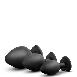 Набір анальних пробок LUXE BLING PLUGS TRAINING KIT WHITE GEMS