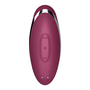 Вібростимулятор-пульсатор Satisfyer Tap & Climax 2 Red, ефект постукування пальцем