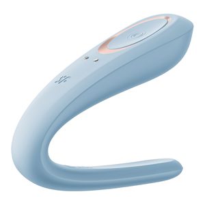 Вібратор для пар Satisfyer Double Classic Light Blue з одним моторчиком