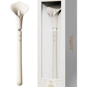 Розкішний вібромасажер Zalo – Calla Ivory White, двосторонній, 2 мотори