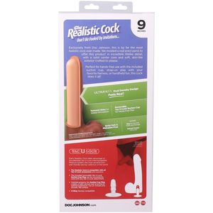 Фалоімітатор Doc Johnson The Realistic Cock ULTRASKYN - 9 Inch with Balls Chocolate