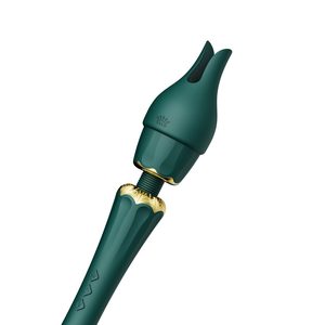 Вібратор мікрофон з насадками Zalo Kyro Wand Turquoise Green