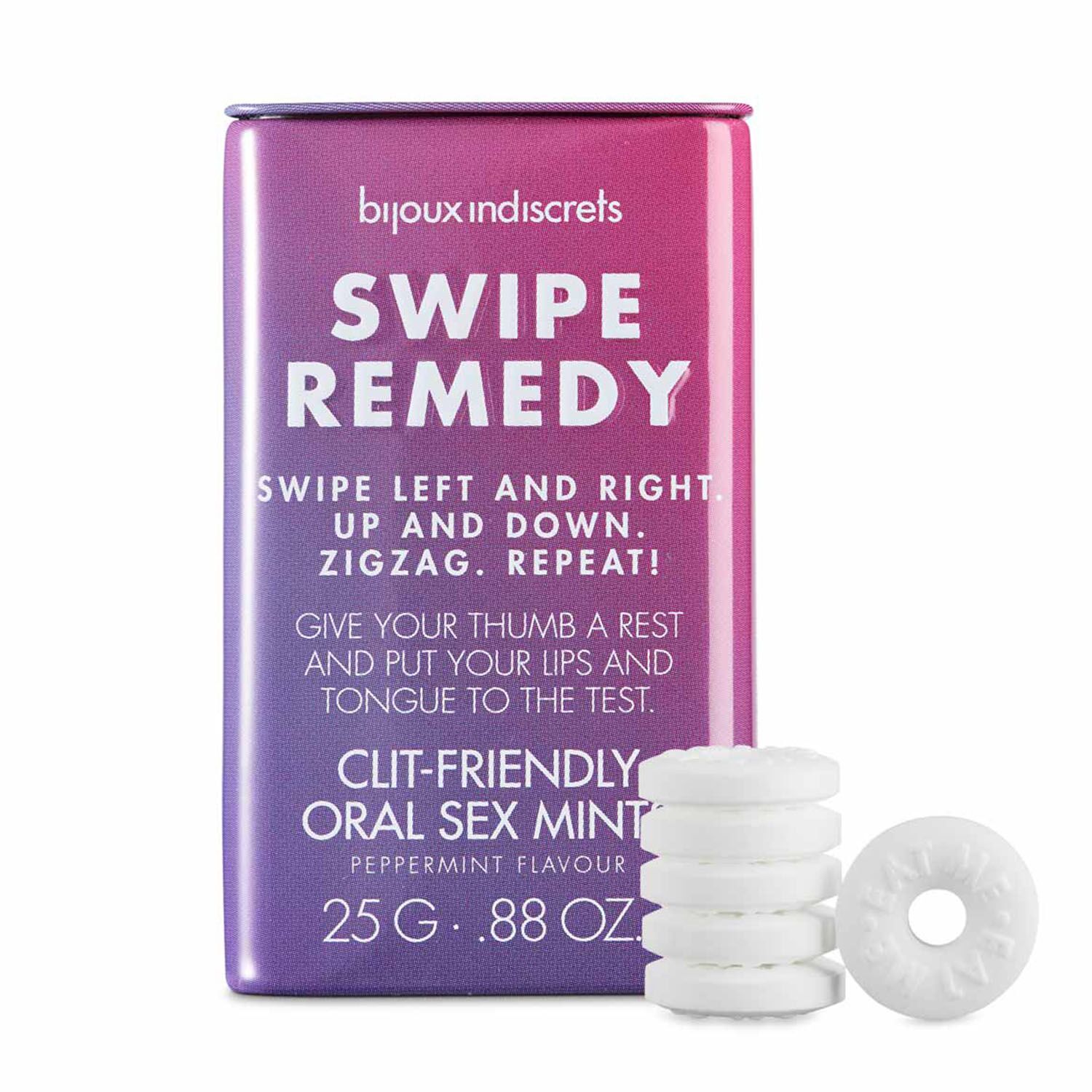 М'ятні цукерки Bijoux Indiscrets Swipe Remedy – clitherapy oral sex mints без цукру