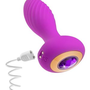 Анальний вібратор зі стразом Blush Oh My Gem Charm Amethyst колір фуксія