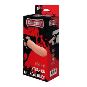 Реалістичний страпон великого розміру DreamToys RealStuff чорний-тілесний