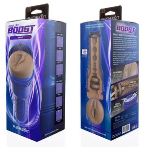 Мастурбатор-вагіна Fleshlight Boost Bang Medium Dark Flesh, плаваючі кільця Turbo Tech