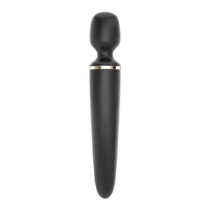 Вібромасажер Satisfyer Wand-er Woman (Black/Gold), водонепроникний, потужний, розмір XXL