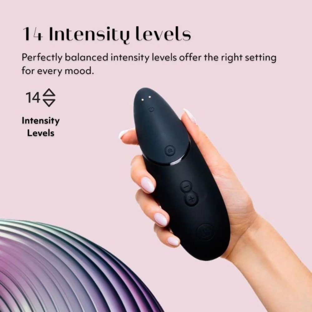 Вакуумний кліторальний стимулятор Womanizer Next Black, 3D Pleasure Air, 14 рівнів інтенсивності