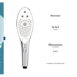 Насадка-стимулятор для душу 2в1 Womanizer Wave Chrome, масажер для інтимних зон