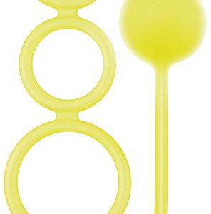 Анальна пробка RENEGADE 3 RING circus MEDIUM, YELLOW