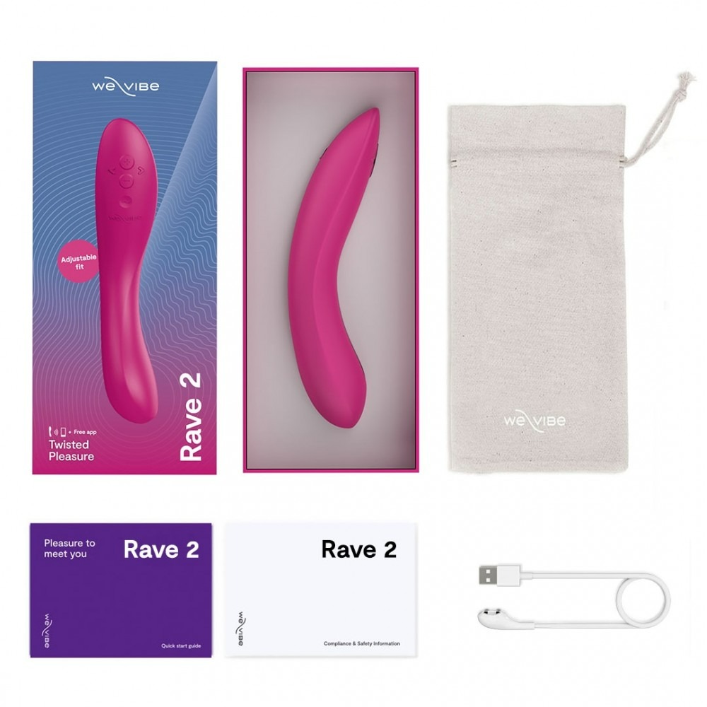 Смарт-вібратор We-Vibe Rave 2 Twisted Pleasure Pink, для точки G та входу в піхву, 2 мотори